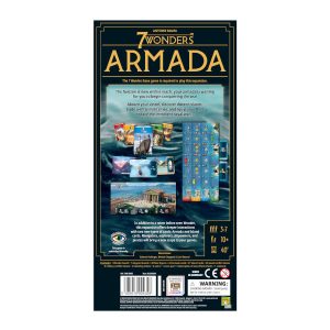 7 Wonders Armada New Edition board game back cover.
