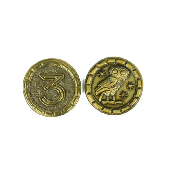 7 Wonders Metal Coins - Broken Token Wondrous coin set 3 piece.