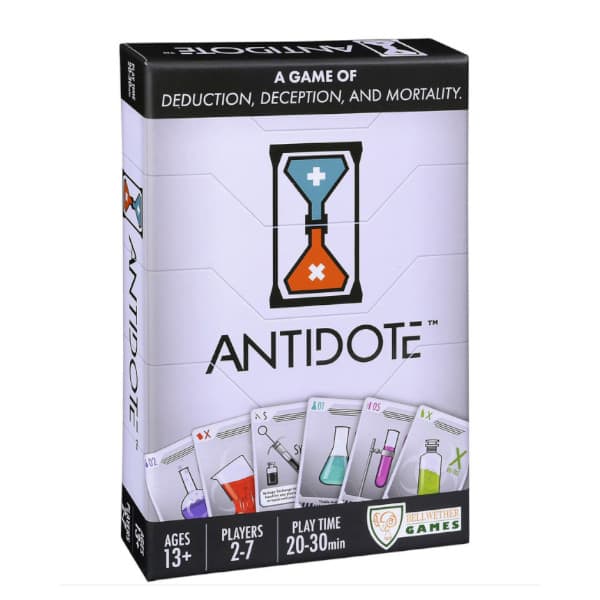 Antidote Card Game box cover.