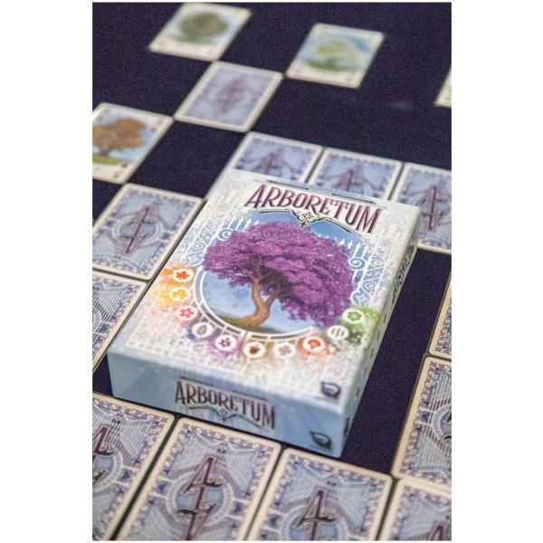 Arboretum Board Game cards and box.