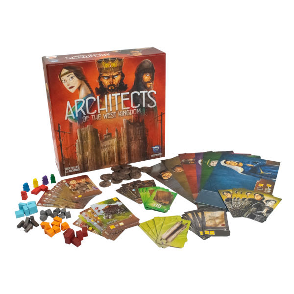 Architects of the West Kingdom Board Game box and components.