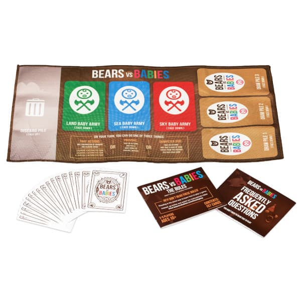 Bears vs Babies Card Game components.