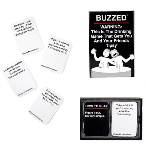 Buzzed Drinking Game components.