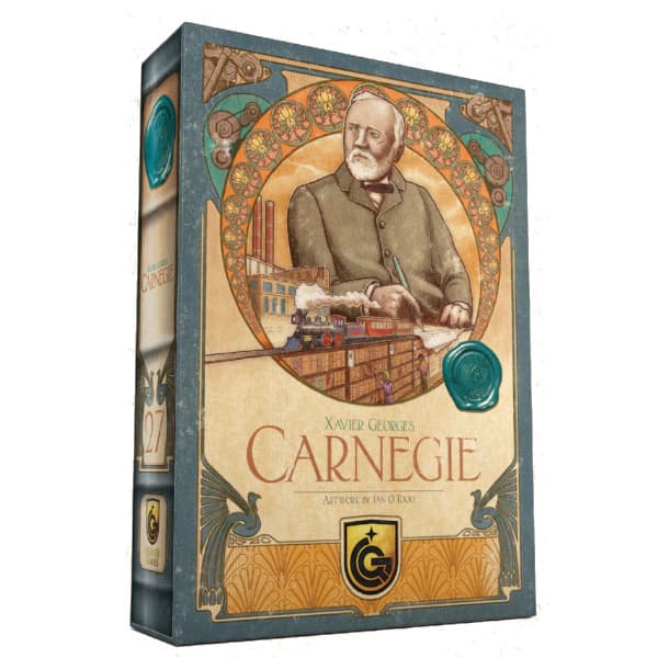 Carnegie Deluxe Collectors Edition Kickstarter Board Game box cover.