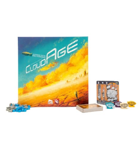 CloudAge Board Game box and components.