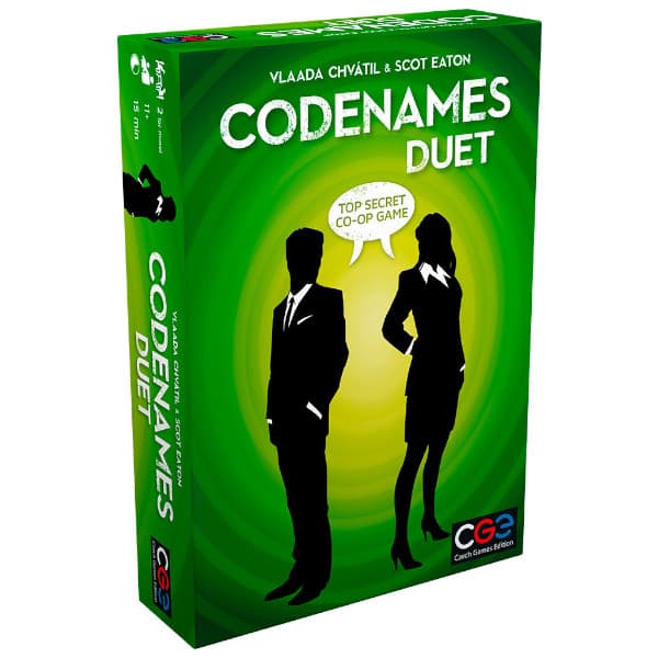 Codenames Duet board game box cover.