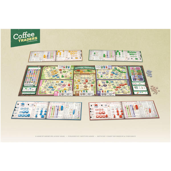 Coffee Traders Board Game components.