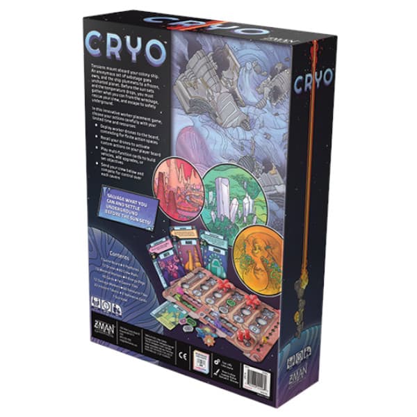 Cryo Board Game Back Cover.