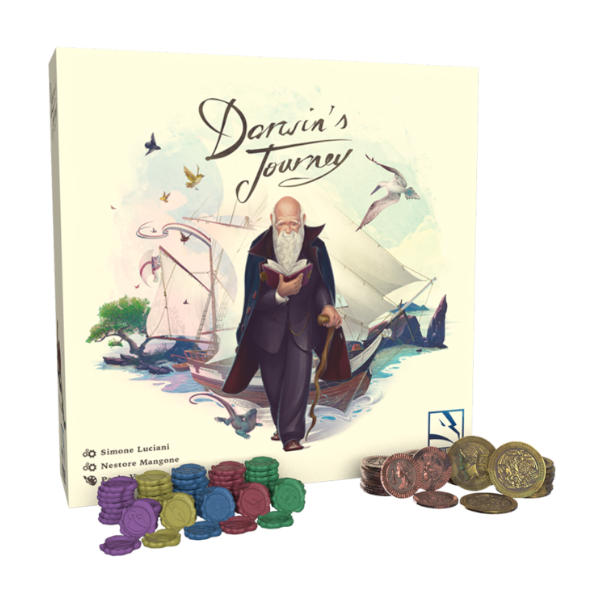 Darwin's Journey Board Game Kickstarter All-in Add-ons box cover.