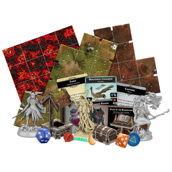 Descent Legends in the Dark board game components.