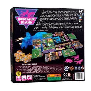 Dinosaur Island Board Game back of box.