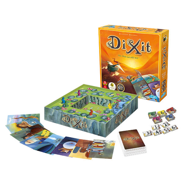 Dixit Board Game box and components.