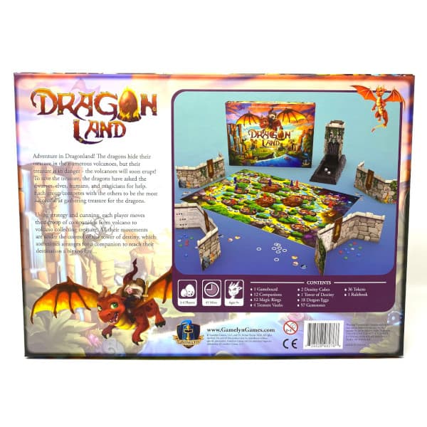 Dragonland Board Game back of box.