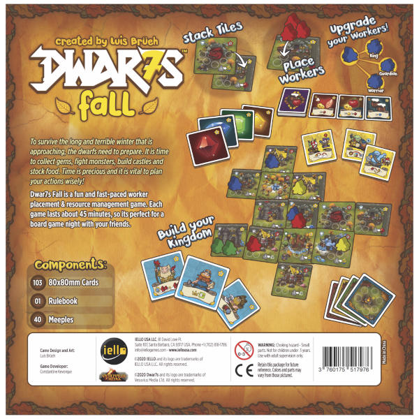 Dwar7s Fall Board Game box back.