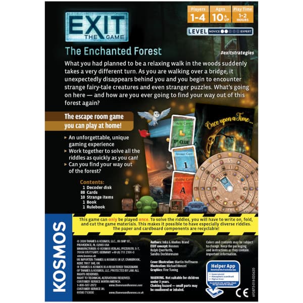 Exit the Game the Enchanted Forest back cover.