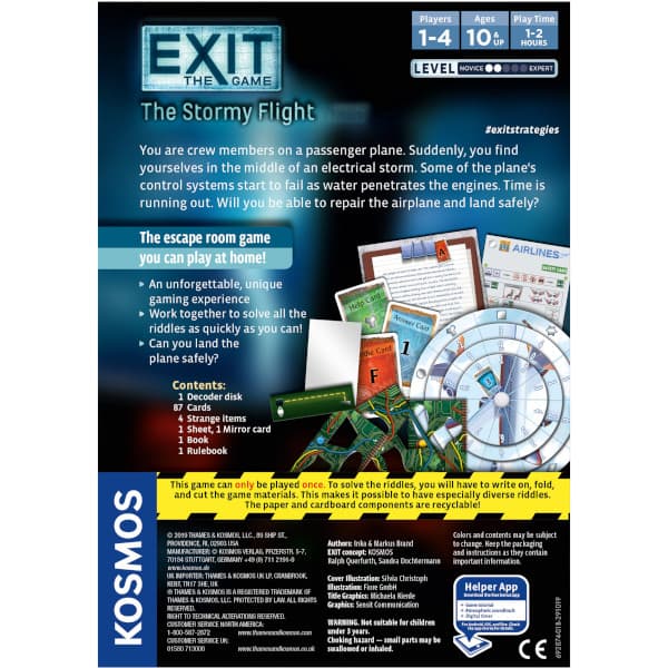 Exit the Game The Stormy Flight Box Cover back.