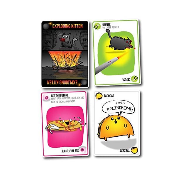 Exploding Kittens Card Game cards.