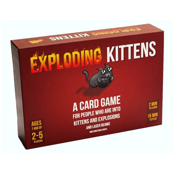 Exploding Kittens Card Game box cover.