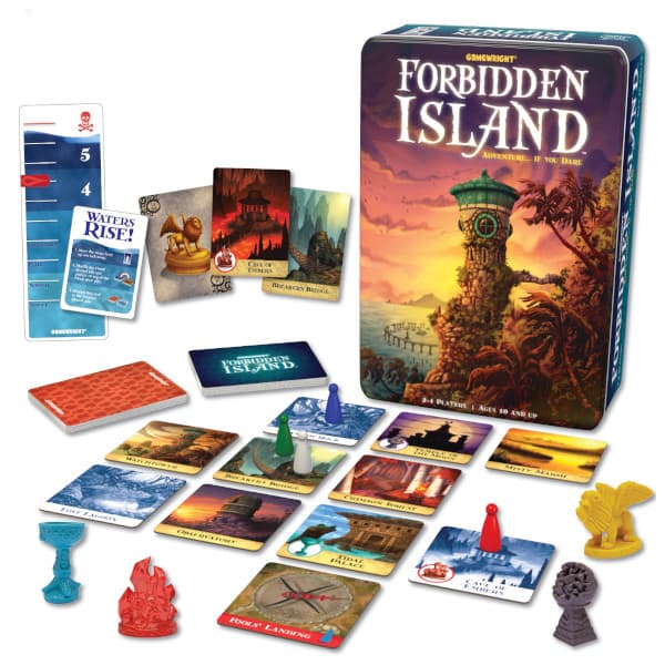 Forbidden Island Board Game components.