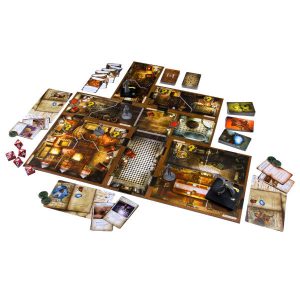 Mansions of Madness 2nd Edition Board Game components.