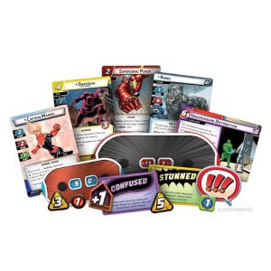 Marvel Champions the Card Game card spread.