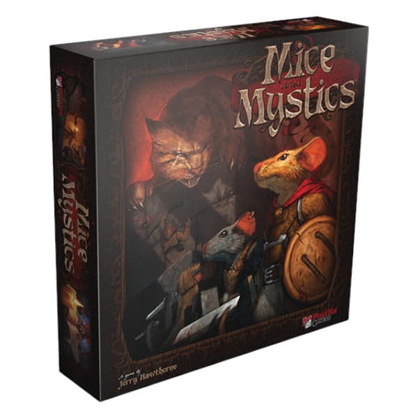 Mice and Mystics board game front of box.