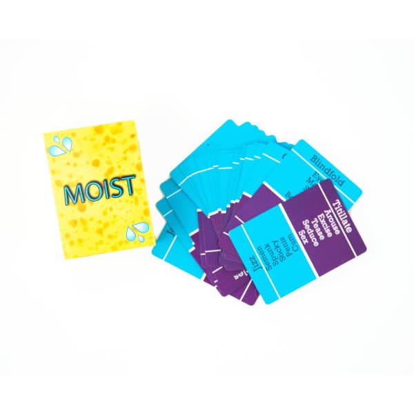 Moist Card Game components.