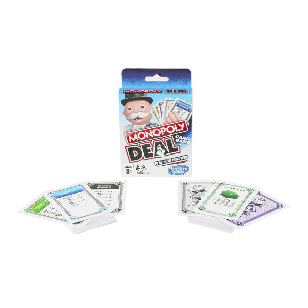 Monopoly Deal Card Game and components.