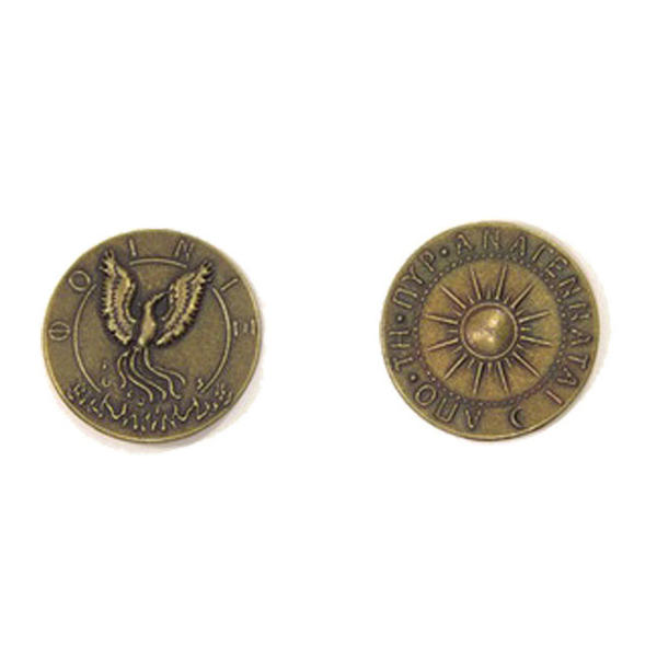 Mythological Creatures Themed Gaming Coins Medium 25mm (Broken Token) back and front.
