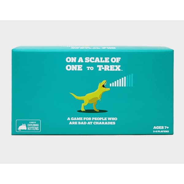 On a Scale of One to T Rex card game box cover.