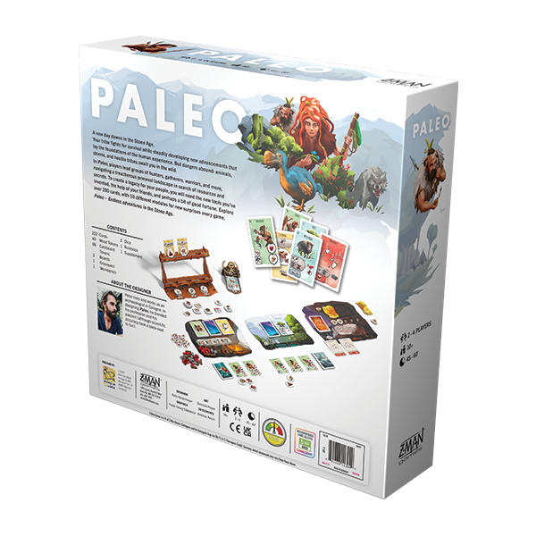 Paleo Board Game Box Back.