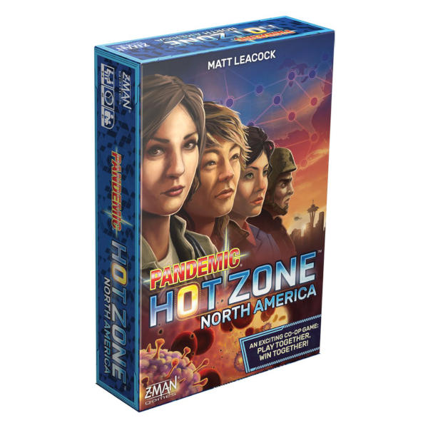 Pandemic Hot Zone North America board game box cover.