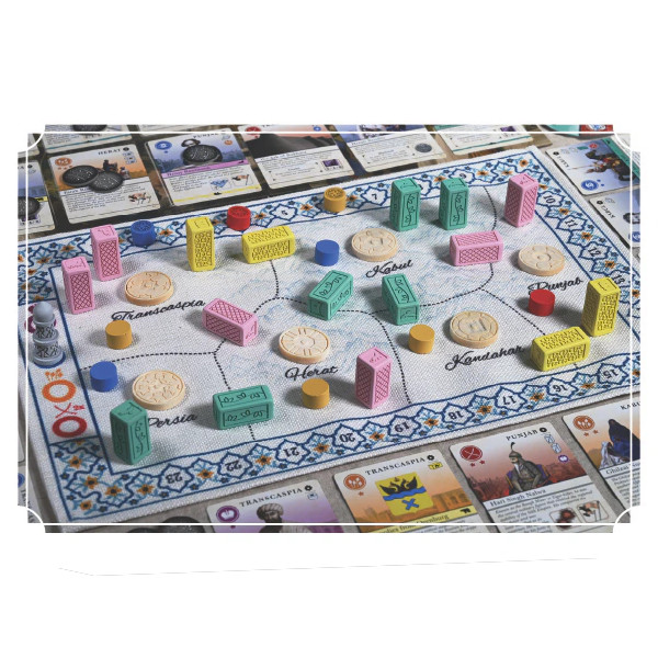 Pax Pamir 2nd Edition board game components.