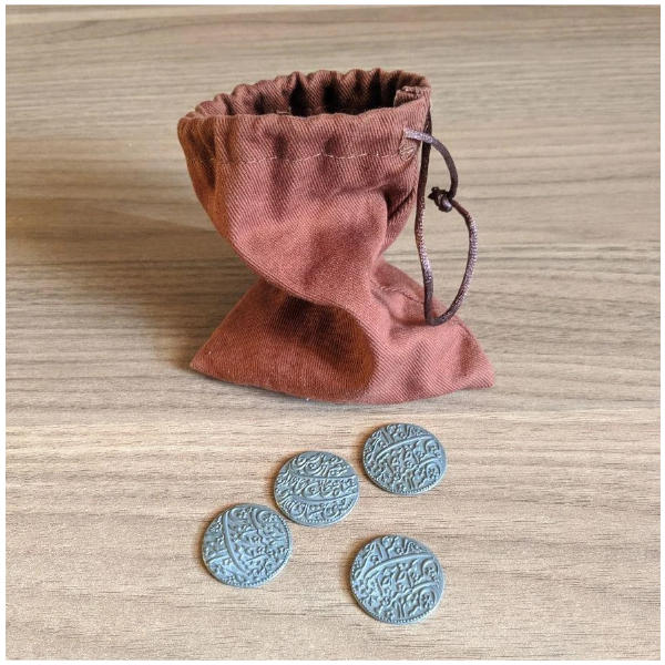 Pax Pamir Metal coins with bag.