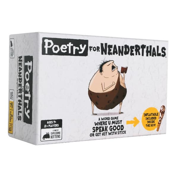 Poetry for Neanderthals Card Game front of box.