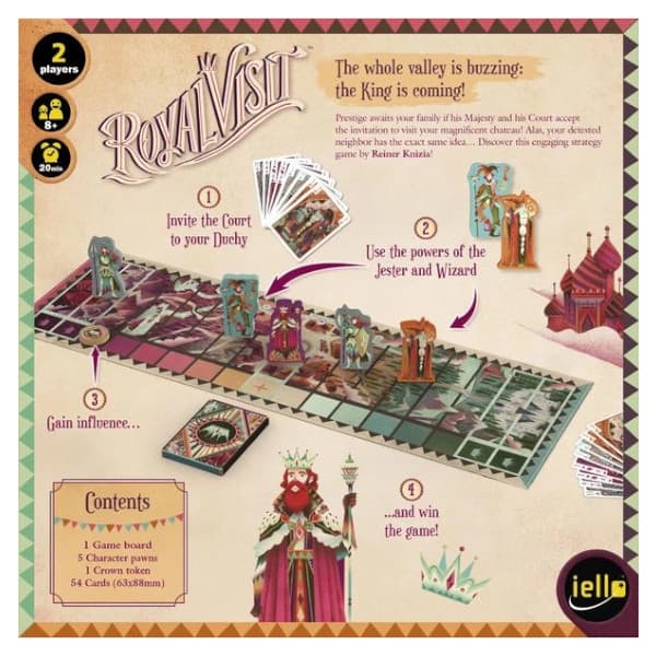 Royal Visit Board Game back of box.