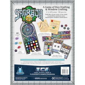Sagrada Board Game box back.
