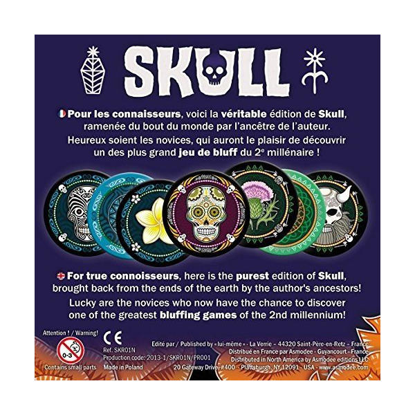 Skull Board Game back of box.