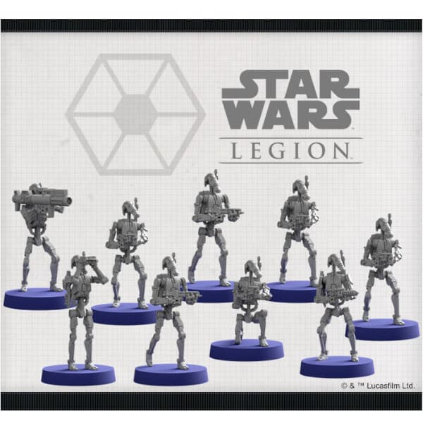 Star Wars Legion B1 Battle Droids Unit Expansion miniatures.