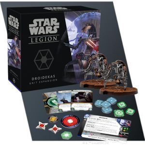Star Wars Legion Droidekas Unit Expansion box cover and spread.
