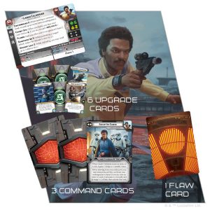 Star Wars Legion Lando Calrissian Commander Expansion components.