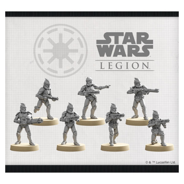 Star Wars Legion Phase 1 Clone Troopers Unit Expansion miniatures.