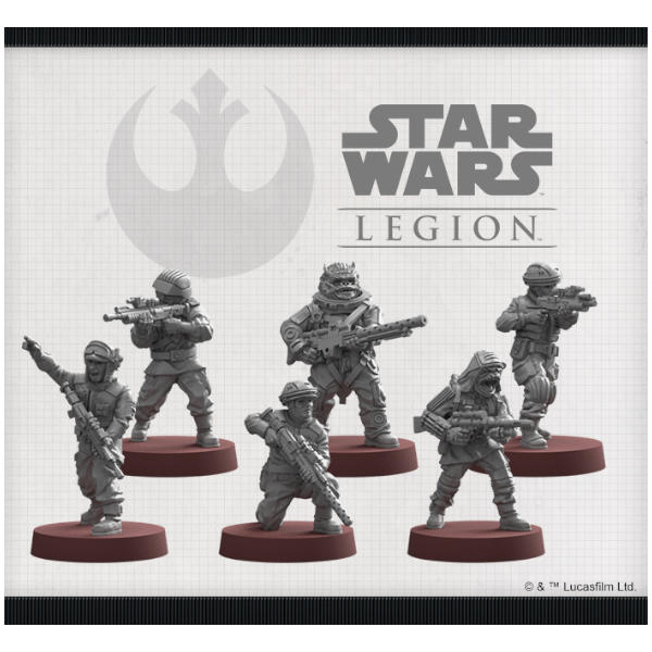 Star Wars Legion Rebel Pathfinders Unit Expansion miniatures.