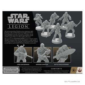 Star Wars Legion Wookiee Warriors Unit Expansion back of box.