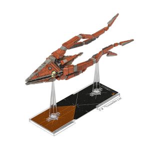 Star Wars X Wing 2nd Edition Trident Class Assault Ship miniature.