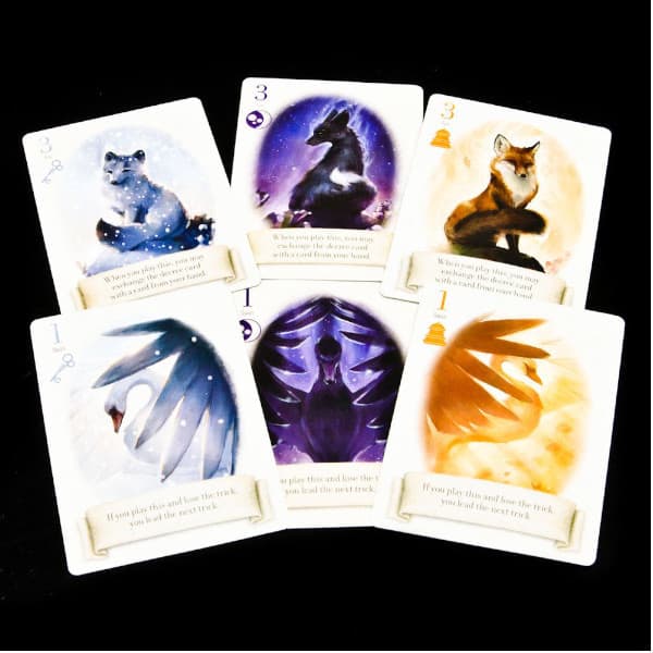 The Fox in the Forest Card Game card spread.