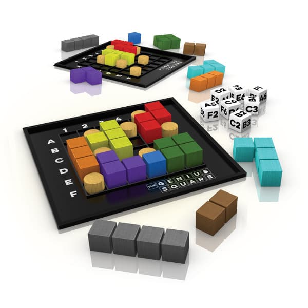 The Genius Square game components.