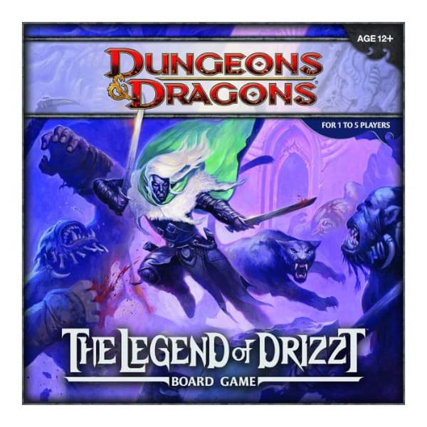Dungeons and Dragons the Legend of Drizzt Board Game box cover.