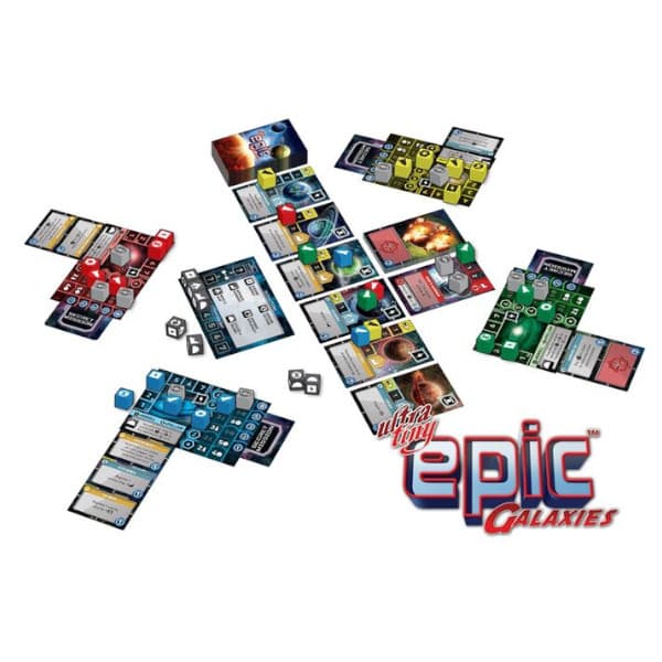 Ultra Tiny Epic Galaxies Board Game components.