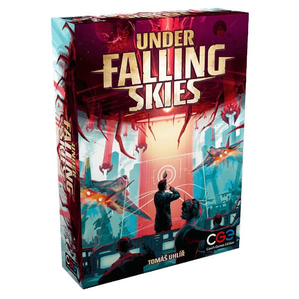 Under Falling Skies Board Game box cover.